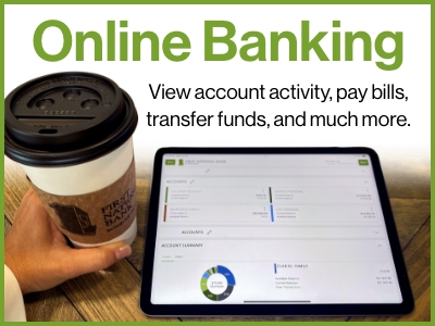 Online Banking - View account activity, pay bills, transfer funds, and much more.